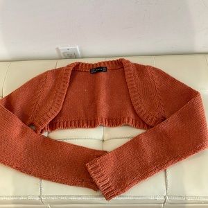Orange sweater Bolero- Size M
